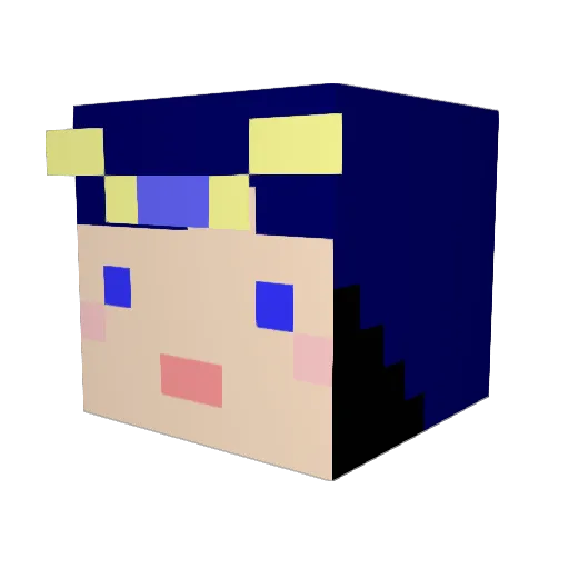 MissKali Minecraft avatar head, 3D render