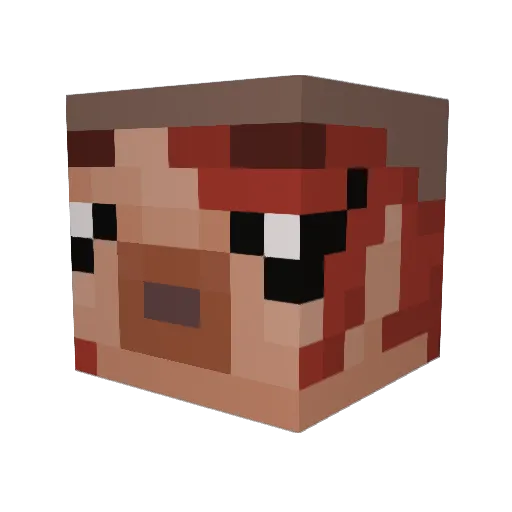 MissKat90 Minecraft avatar head, 3D render