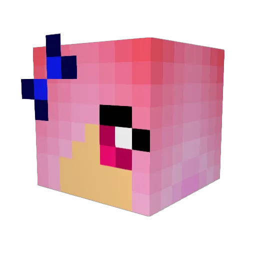 MissKierya Minecraft avatar head, 3D render