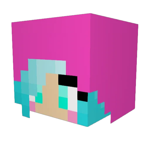 MissKirie Minecraft avatar head, 3D render