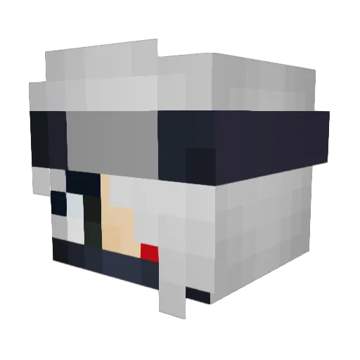 MissLaw Minecraft avatar head, 3D render