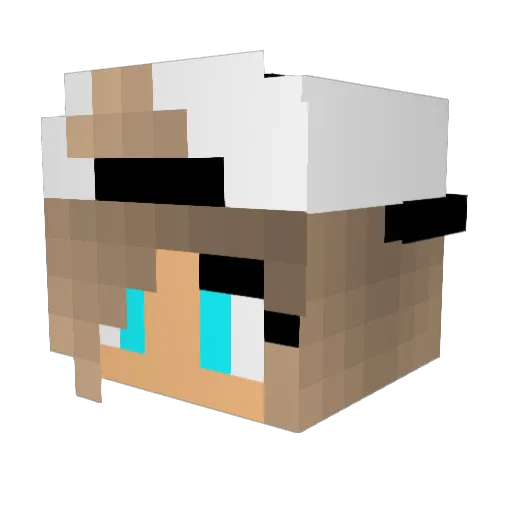MissLenaPlays Minecraft avatar head, 3D render
