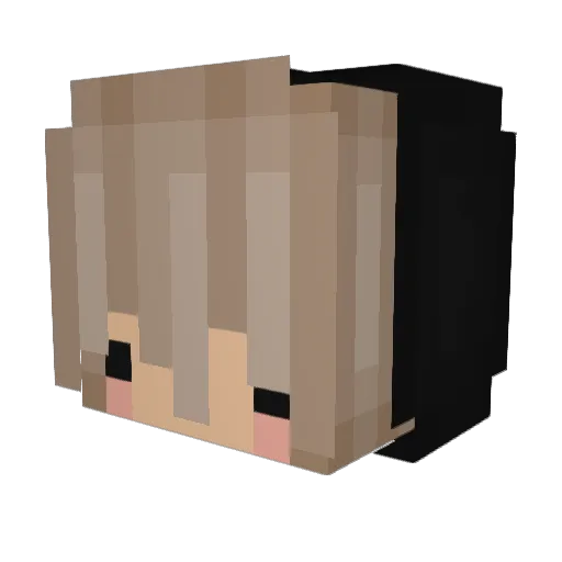 MissLeonie Minecraft avatar head, 3D render