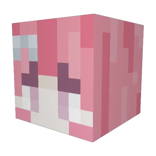 MissLiana Minecraft avatar head, 3D render