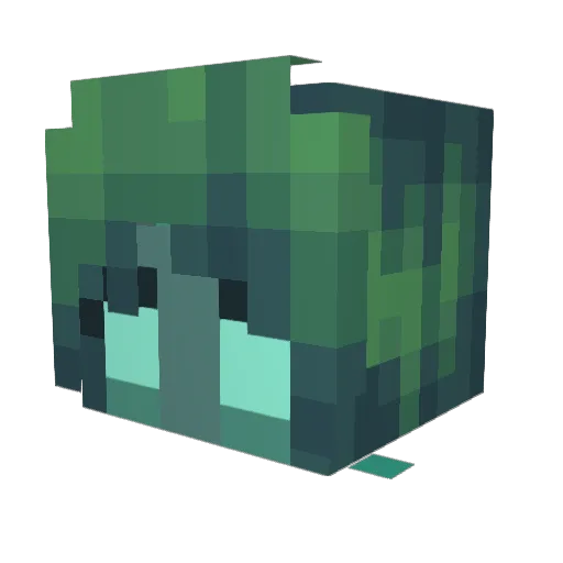 MissLivingDead Minecraft avatar head, 3D render