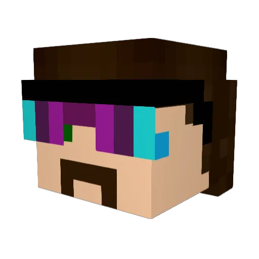 MissLoafy Minecraft avatar head, 3D render