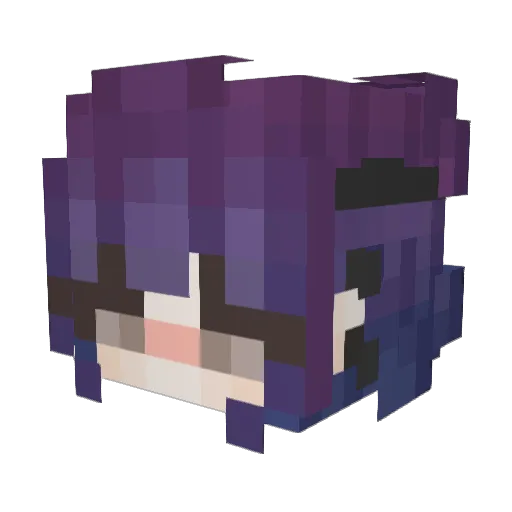MissLoos Minecraft avatar head, 3D render