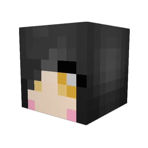MissLovelyness Minecraft avatar head, 3D render