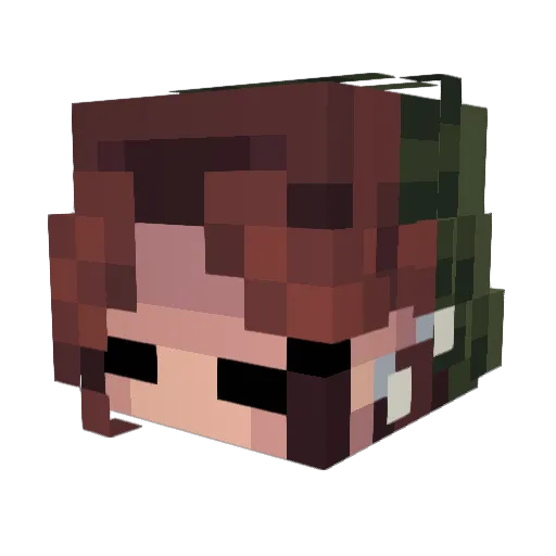 MissLupas Minecraft avatar head, 3D render