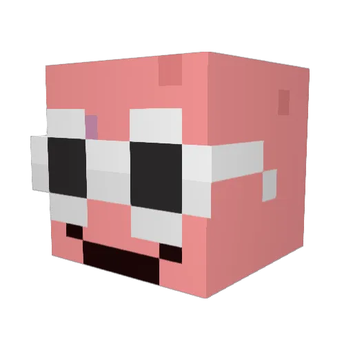 MissMaaam Minecraft avatar head, 3D render