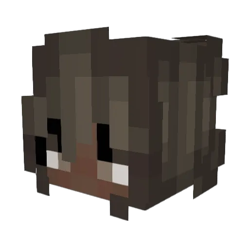 MissMady Minecraft avatar head, 3D render