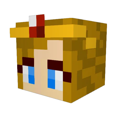 MissMaisey Minecraft avatar head, 3D render