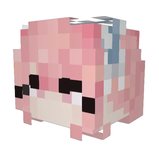 MissMajesty Minecraft avatar head, 3D render