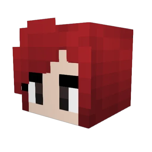 MissMalika Minecraft avatar head, 3D render
