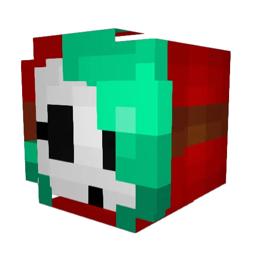 MissMaria Minecraft avatar head, 3D render