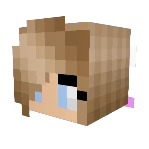 MissMarlboroGold Minecraft avatar head, 3D render