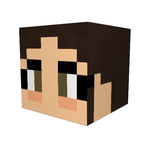 MissMarlin Minecraft avatar head, 3D render