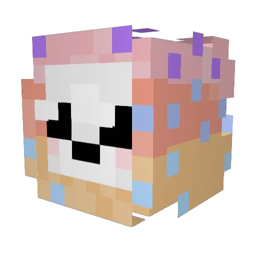 MissMauve Minecraft avatar head, 3D render