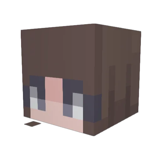 MissMe55 Minecraft avatar head, 3D render