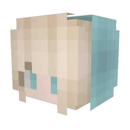 MissMeganMunster Minecraft avatar head, 3D render