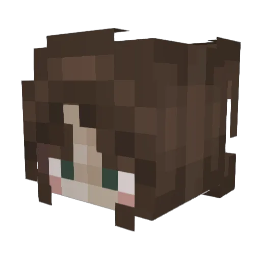 MissMercuryy Minecraft avatar head, 3D render