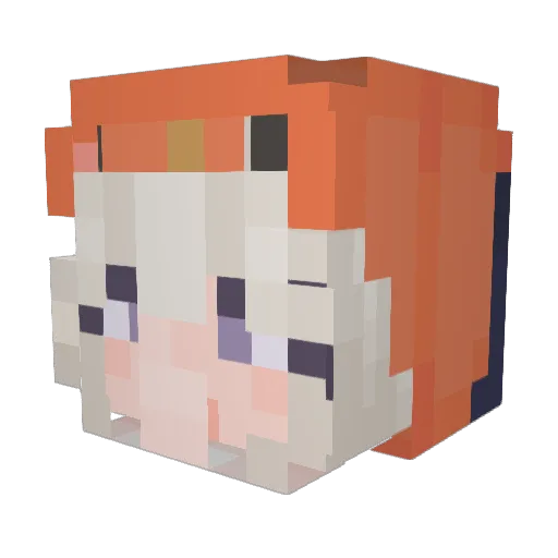 MissMia1234 Minecraft avatar head, 3D render