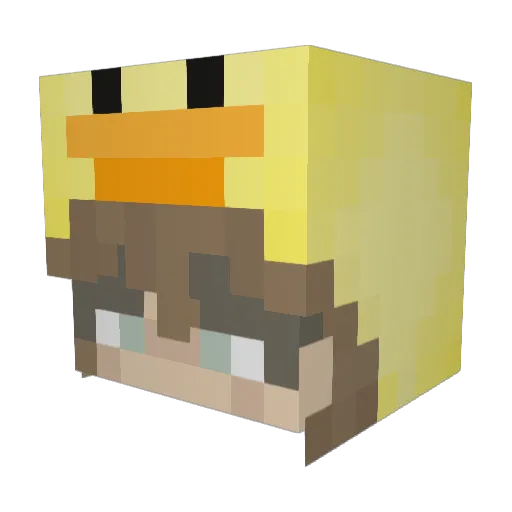 MissMighty Minecraft avatar head, 3D render