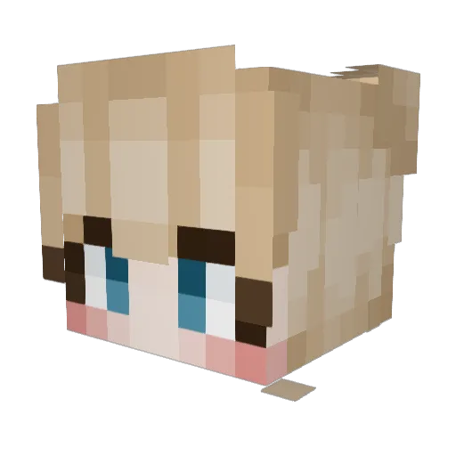 MissMightynini Minecraft avatar head, 3D render