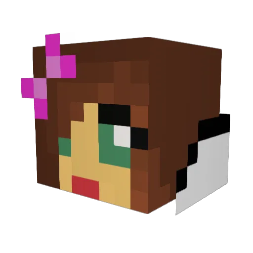MissMimiAG Minecraft avatar head, 3D render