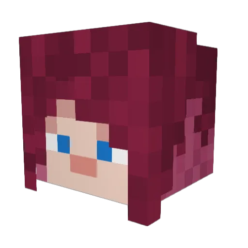 MissMimmii Minecraft avatar head, 3D render