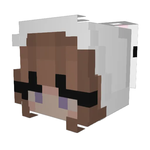 MissMinou13 Minecraft avatar head, 3D render