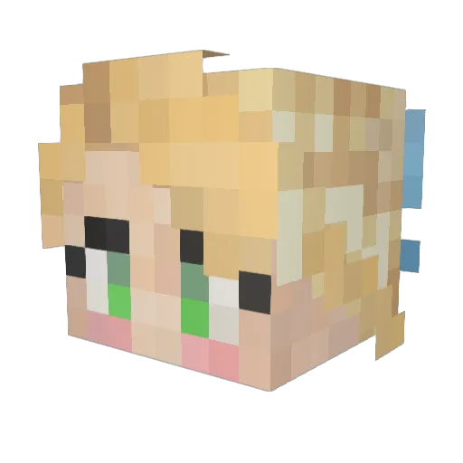 MissMissa Minecraft avatar head, 3D render