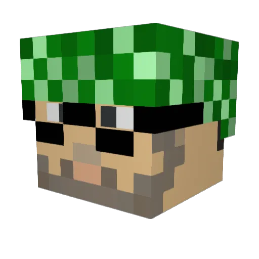 MissMoocie Minecraft avatar head, 3D render
