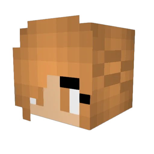 MissMorgana Minecraft avatar head, 3D render