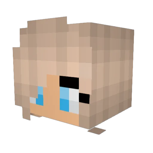 MissMouses Minecraft avatar head, 3D render