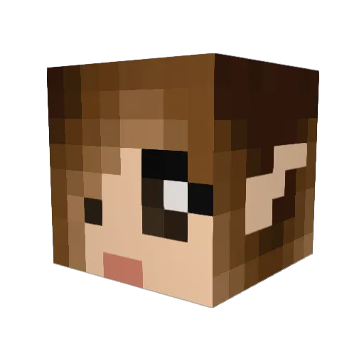 MissMustard Minecraft avatar head, 3D render