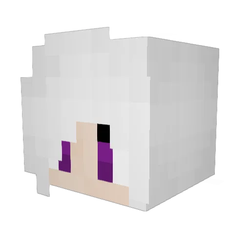 MissNanners Minecraft avatar head, 3D render