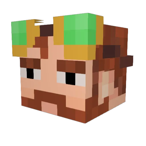 MissOlaf_ Minecraft avatar head, 3D render