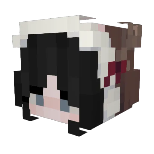 MissOlcia Minecraft avatar head, 3D render