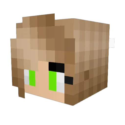 MissOliG Minecraft avatar head, 3D render