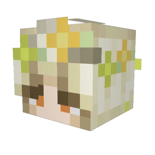 MissOverground Minecraft avatar head, 3D render
