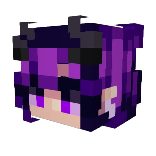 MissPeachx Minecraft avatar head, 3D render