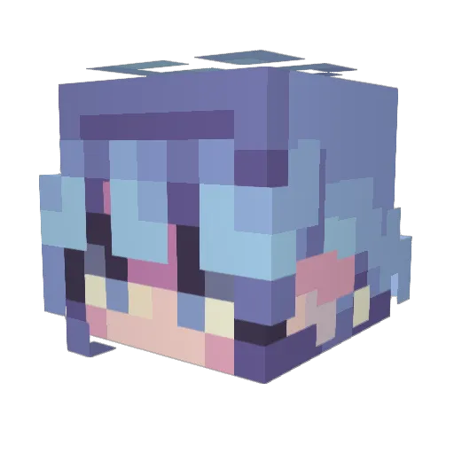 MissPersephone Minecraft avatar head, 3D render