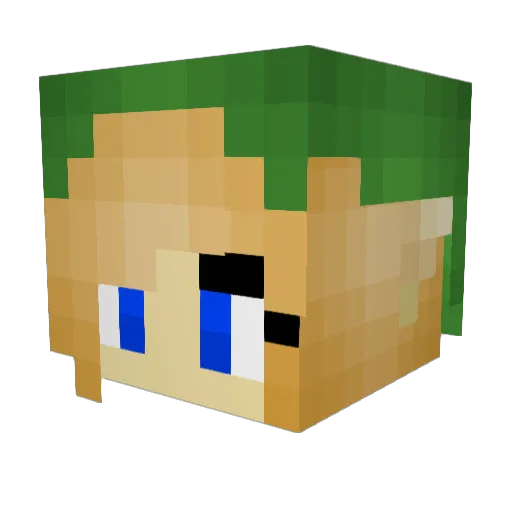 MissPikaaaaa Minecraft avatar head, 3D render
