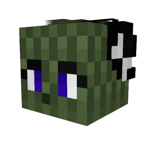 MissPineapple Minecraft avatar head, 3D render