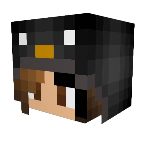 MissPingla Minecraft avatar head, 3D render