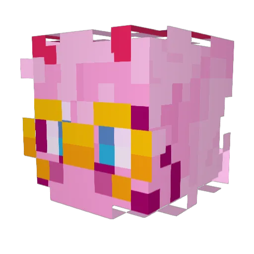 MissPinkDragon Minecraft avatar head, 3D render