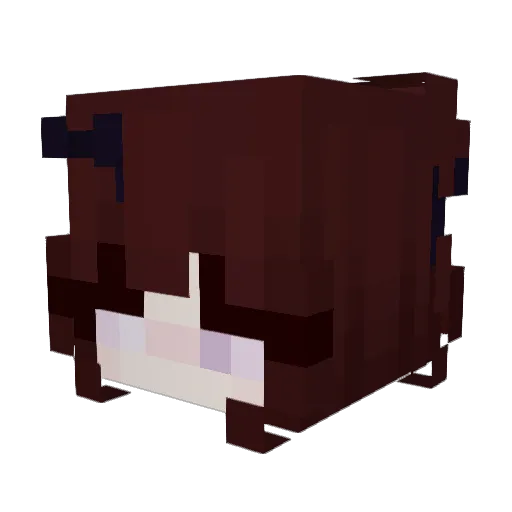 MissPotato69 Minecraft avatar head, 3D render