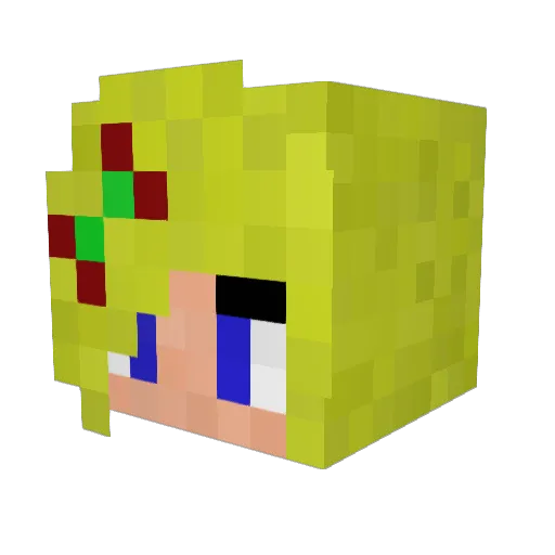 MissPunkyfryrock Minecraft avatar head, 3D render