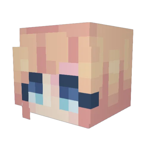MissRabbit Minecraft avatar head, 3D render
